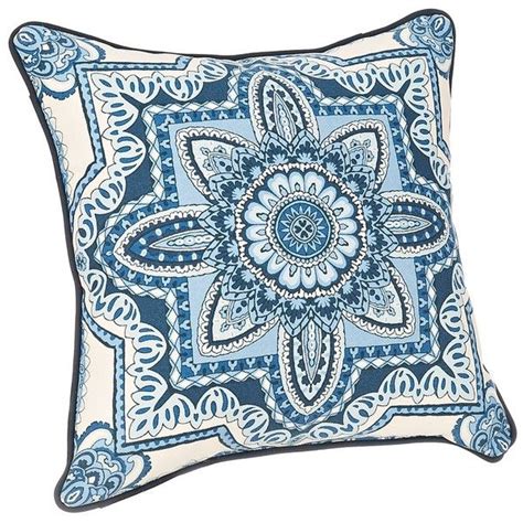 No matter how you combine them, our pillows are designed to look and. Cassia Blue Medallion Outdoor Pillow ($20) liked on ...