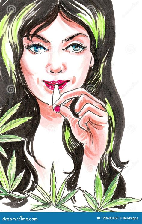 Beauty And Weed Stock Illustration Illustration Of Character 129493469
