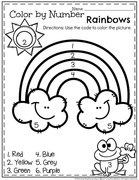 Color By Number Kindergarten Lopezvn
