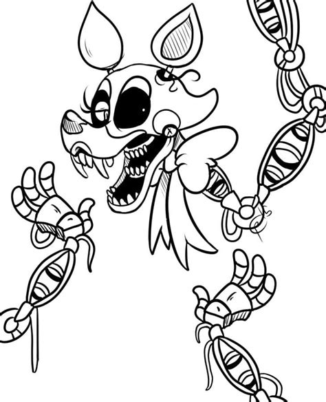 Five Nights At Freddys Coloring Pages Mangle You Did It That Time