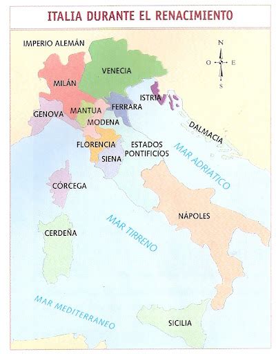 Mapa De Italia En El Renacimiento