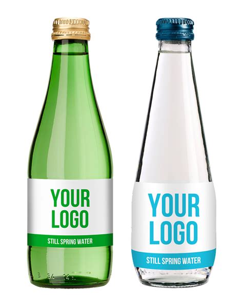 Branded Still Water Glass Bottle 330 Ml With Full Colour Label 1080