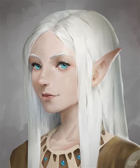 Szaria By Hozure Female Elf Fantasy Character Design Concept Art