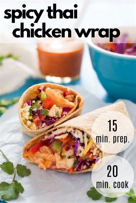 You Will Fall In Love With These Spicy Easy Thai Chicken Wraps With