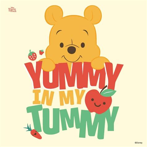 Yummy In My Tummy Winnie The Pooh Ταπετσαρίες τοίχου με μεγάλη