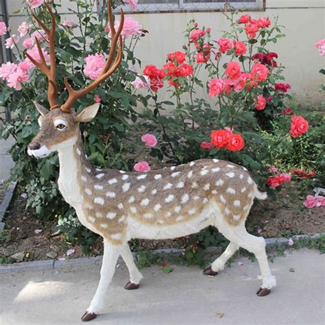 Big New Simulation Sika Deer Toy Polyethyleneandfurs Male Sika Deer Model