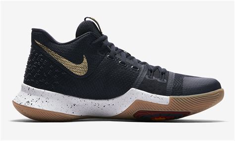 The all black canvas provides the perfect base for the metallic gold swoosh and accents, finished with. Nike Kyrie 3 Black Metallic Gold 852395-400 - Sneaker Bar ...