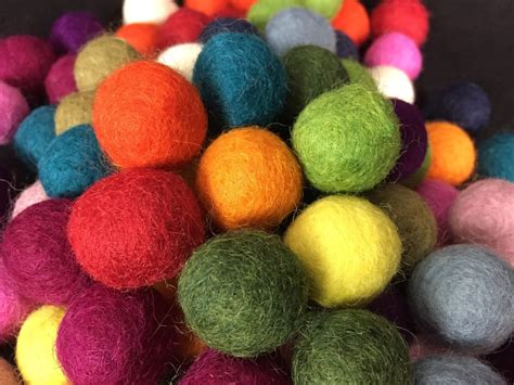 1000 Filzkugeln 2 cm 15 Farben 100% Wolle Filz Kugeln #3 ...