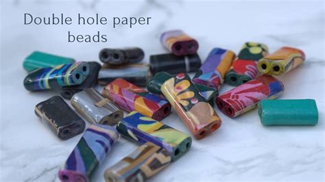 How To Make Double Hole Paper Beads Youtube