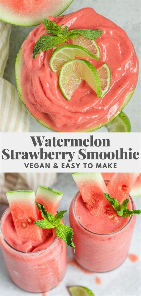 Watermelon Smoothie Recipe Plant Based Rd Recipe Vegan Drinks
