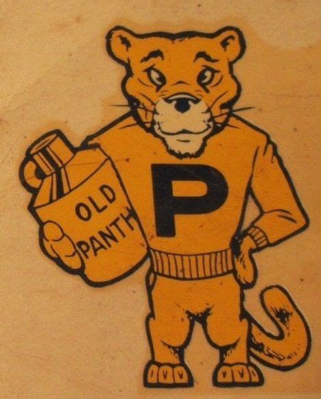 Vintage Pitt Panthers Mascot Cartoon Logo Brewery Logos