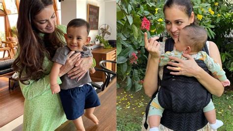 Dia Mirzas Cute Son Avyaan Calls Her Mamma For The First Time Watch
