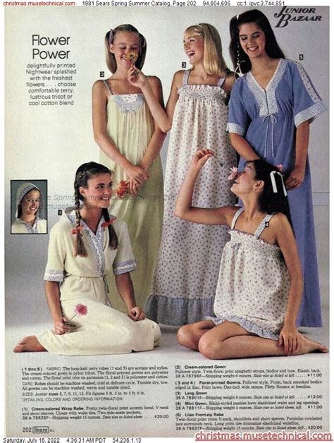 1981 sears spring summer catalog page 202 catalogs and wishbooks cute sleepwear spring