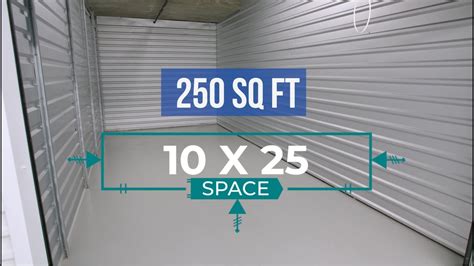 10x25 Storage Unit Size Information Youtube