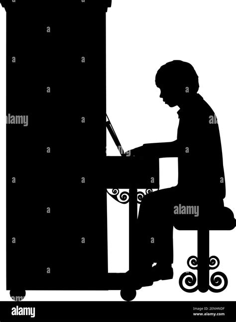 Niño Tocando El Piano Imágenes Vectoriales De Stock Alamy
