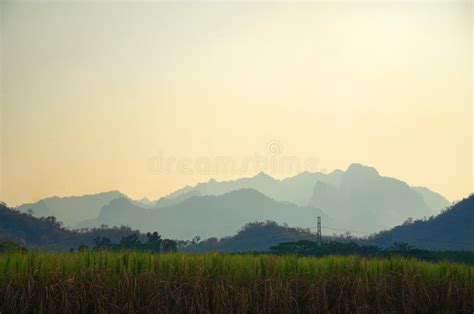 Mountain Range Background Northeast Thailand Stock Image Image Of