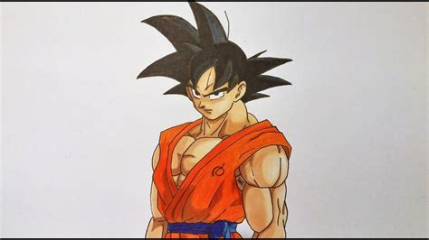Super also has unfitting artstyle, everything drawn in it is pure eye candy, everything is way too shiny, the colors are too vibrant, it all makes it feel. Drawing Goku - Dragon Ball Super - YouTube