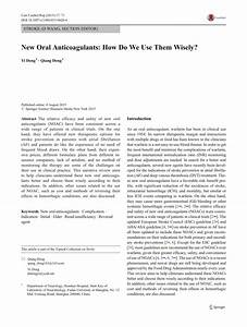 Pdf New Anticoagulants How Do We Use Them Wisely