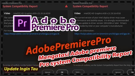 Intel(r) hd graphics 4600 v.20.19.15.5063 >. Mengatasi Adobe premiere Pro system Compatibility Report ...
