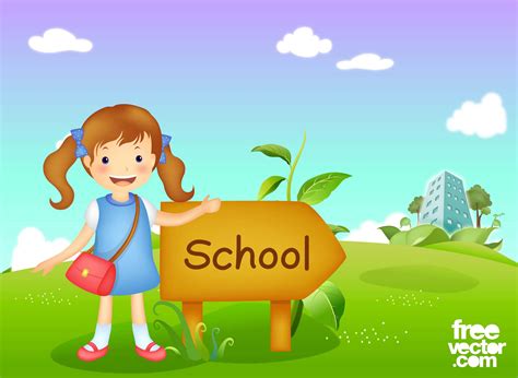 Children School Vector