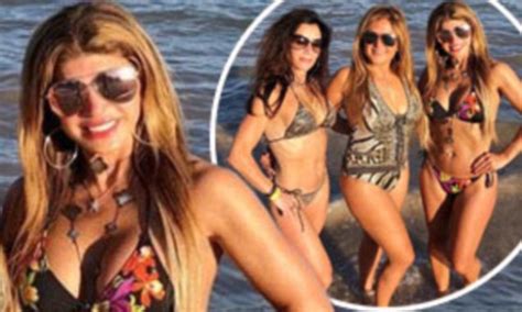 Bikini Clad Teresa Giudice 45 Hits Beach With Friends