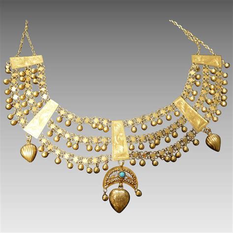 Thus, the fineness mark is 585 in most 14 carat gold jewellery. Vintage Kurdish 21 karat Gold dowry necklace | Karat, Gold ...