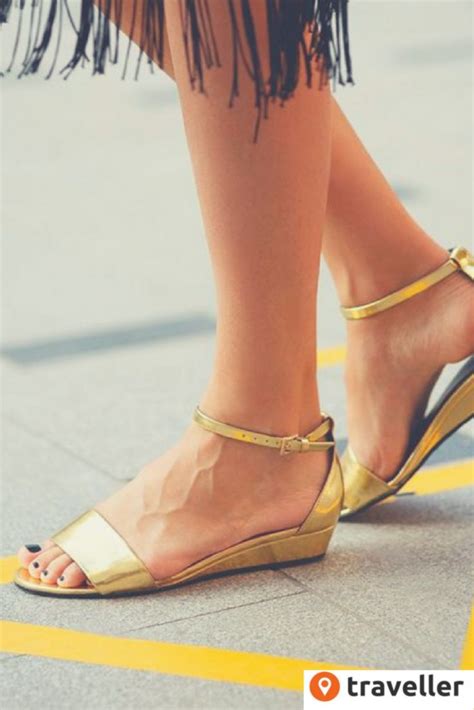 Glamorous And Comfortable Strappy Sandals With A Flattering Wedge Heel