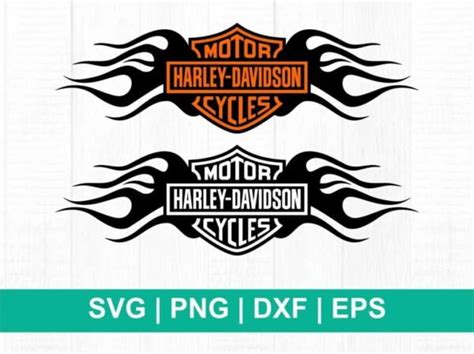 Harley Davidson Logo SVG Fire