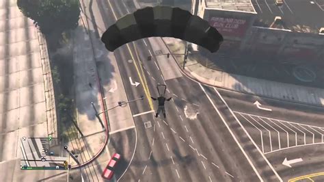 Grand Theft Auto 5 Perfect Parachute Landing Youtube