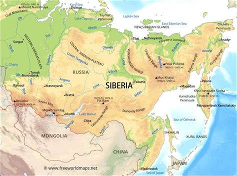 Syberia Map In The World