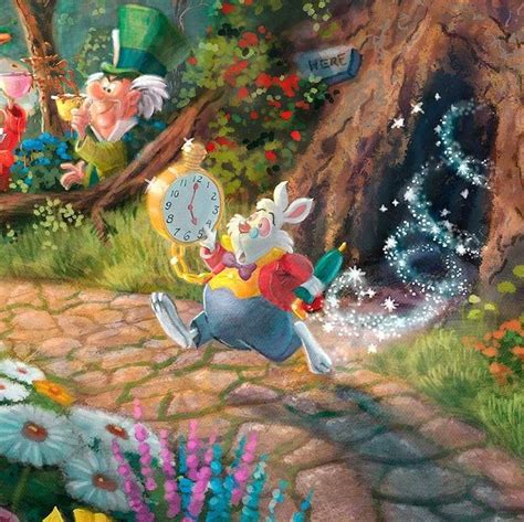 Alice In Wonderland Limited Edition Canvas By Thomas Kinkade Studios