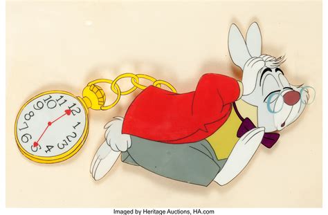 Alice In Wonderland White Rabbit Production Cel Walt Disney Lot