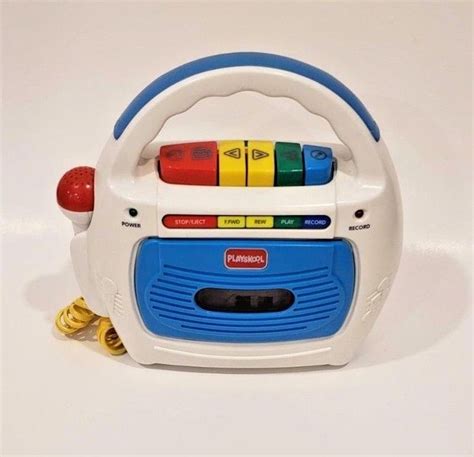 Vtg Playskool Cassette Tape Player Recorder Sing A Long Microphone