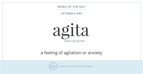 Word Of The Day Agita