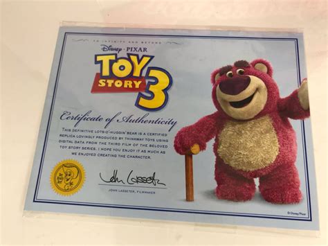 Disney Pixar Toy Story 3 Lots O Huggin Bear Certified Movie Replica