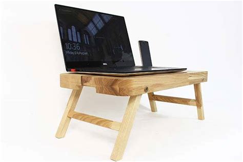 Handmade Foldable Wooden Lap Desk With Custom Grooves Gadgetsin