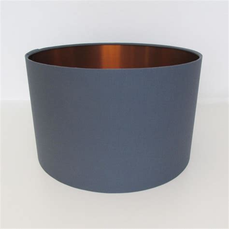 Dark Grey And Brushed Copper Lampshade Copper Lampshade Drum