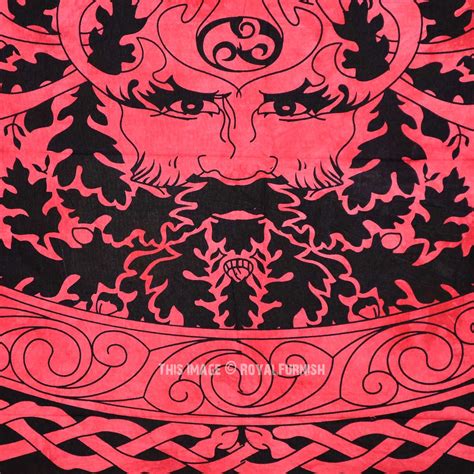 Celtic tapestry bedspreads and celtic wall hangings. Red Twin Forest Hunter Man Celtic Wall Tapestry, Hippie Wall Hanging - RoyalFurnish.com