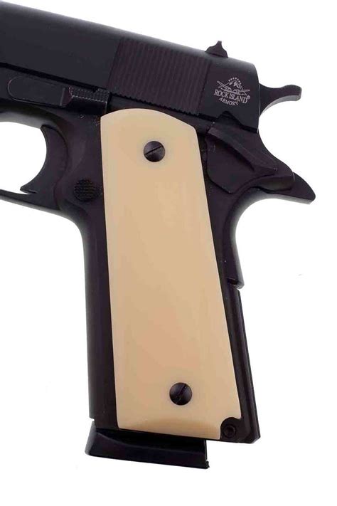1911 Gun Grips Acrylic Ivory Premium Gun Grips