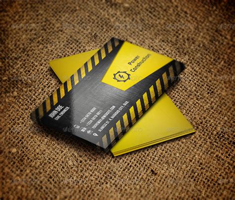 Construction Business Card Template 25 Free And Premium Download