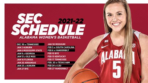 Alabama Womens Basketball Announces 2021 22 Sec Schedule Sports