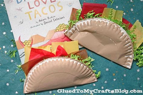 Paper Plate Taco Dragons Love Tacos Kid Craft Idea
