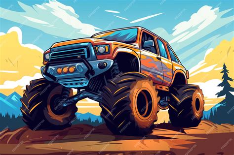 Premium AI Image | Off Road Adventure Awaits A Detailed Monster Truck