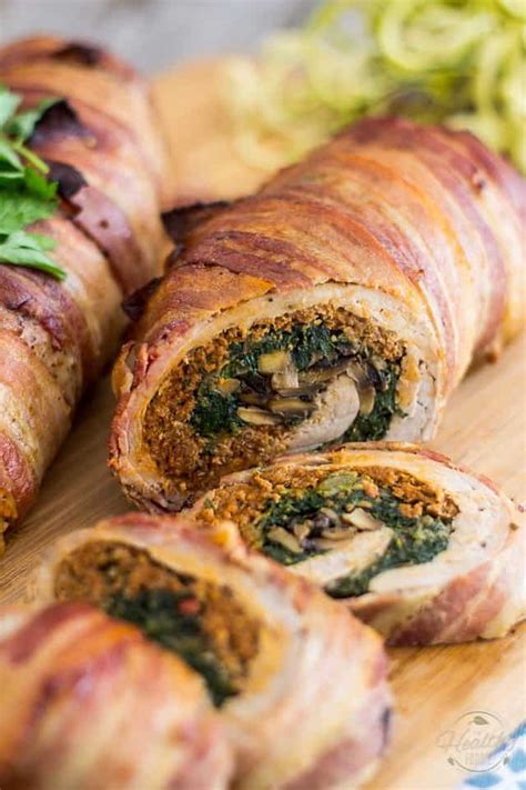 Roast pork for 2 hours or until tender, brushing occasionally with the reserved marinade. Spinach and Italian Sausage Stuffed Pork Tenderloin