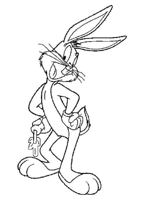 Bugs Bunny Coloring Pages With Carrot Bunny Coloring Pages Cartoon