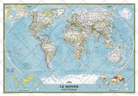 National Geographic World Map Carte Du Monde En Fran Ais