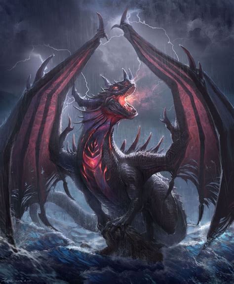 Dark Weird Beautiful Mythical Creatures Art Fantasy Dragon