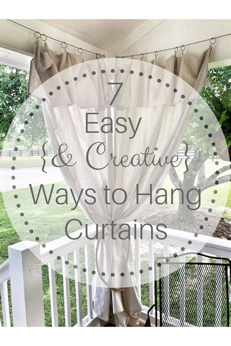 An easy way to fix this is with a moveable knot like blake's hitch. 7 Easy {& Creative!} Ways to Hang Curtains | Hanging ...