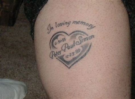 In Loving Memory Memorial Rip Tattoos Tatring