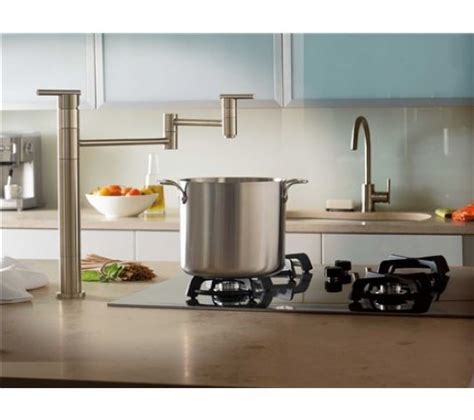 Thinking about having a pot filler in the new house. Form, Meet Function: Pot Fillers - Abode